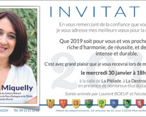 VERONIQUE MIQUELLY INVITATION VOEUX 2019